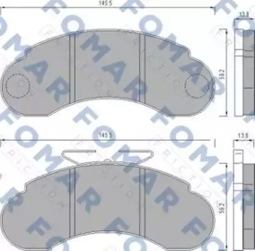 FOMAR FRICTION fo458581 -  Комплект тормозных колодок, дисковый тормоз